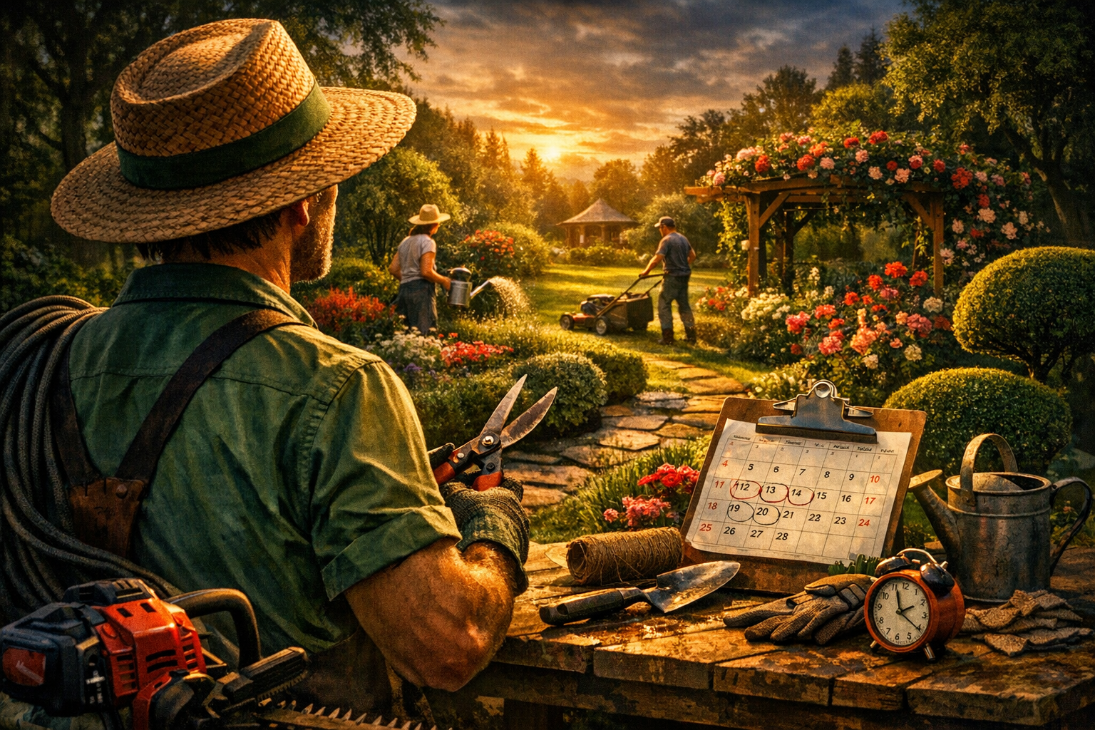Découvrez comment planifier efficacement l'entretien de votre jardin pour gagner du temps et garantir sa beauté tout au long de l'année.